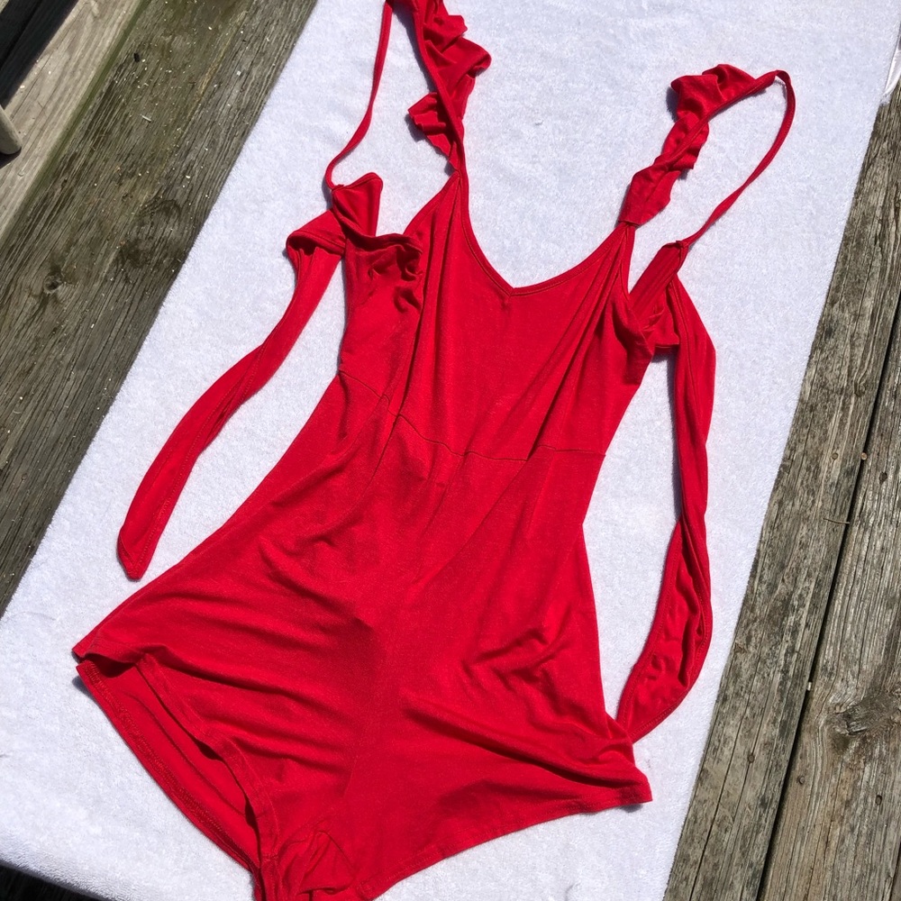 Boohoo Red Romper
